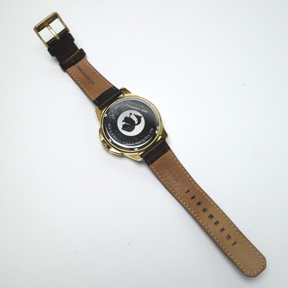 Karl Lagerfeld KL1038 Unisex Brown Leather Gold Bezel Men's Watch - Picture 9 of 15